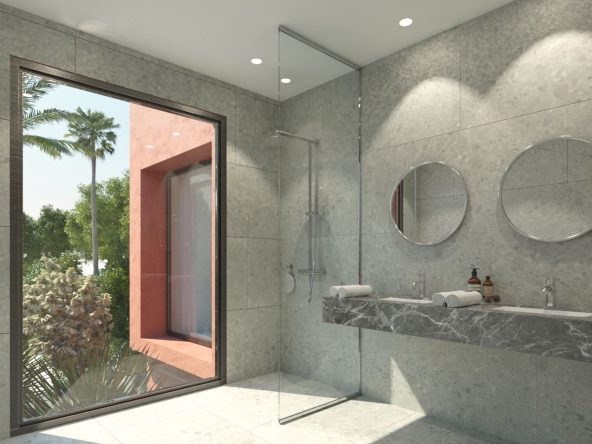 villa salle de bain en marbre