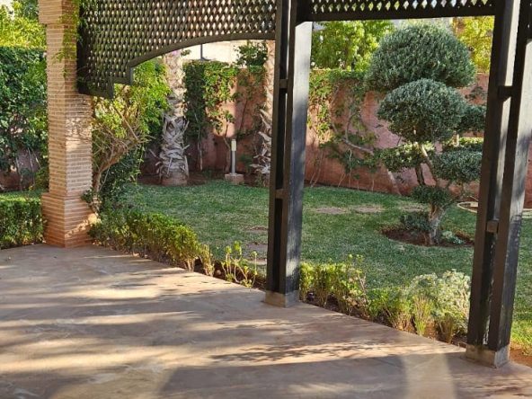 Jardin d'une villa à louer à Marrakech