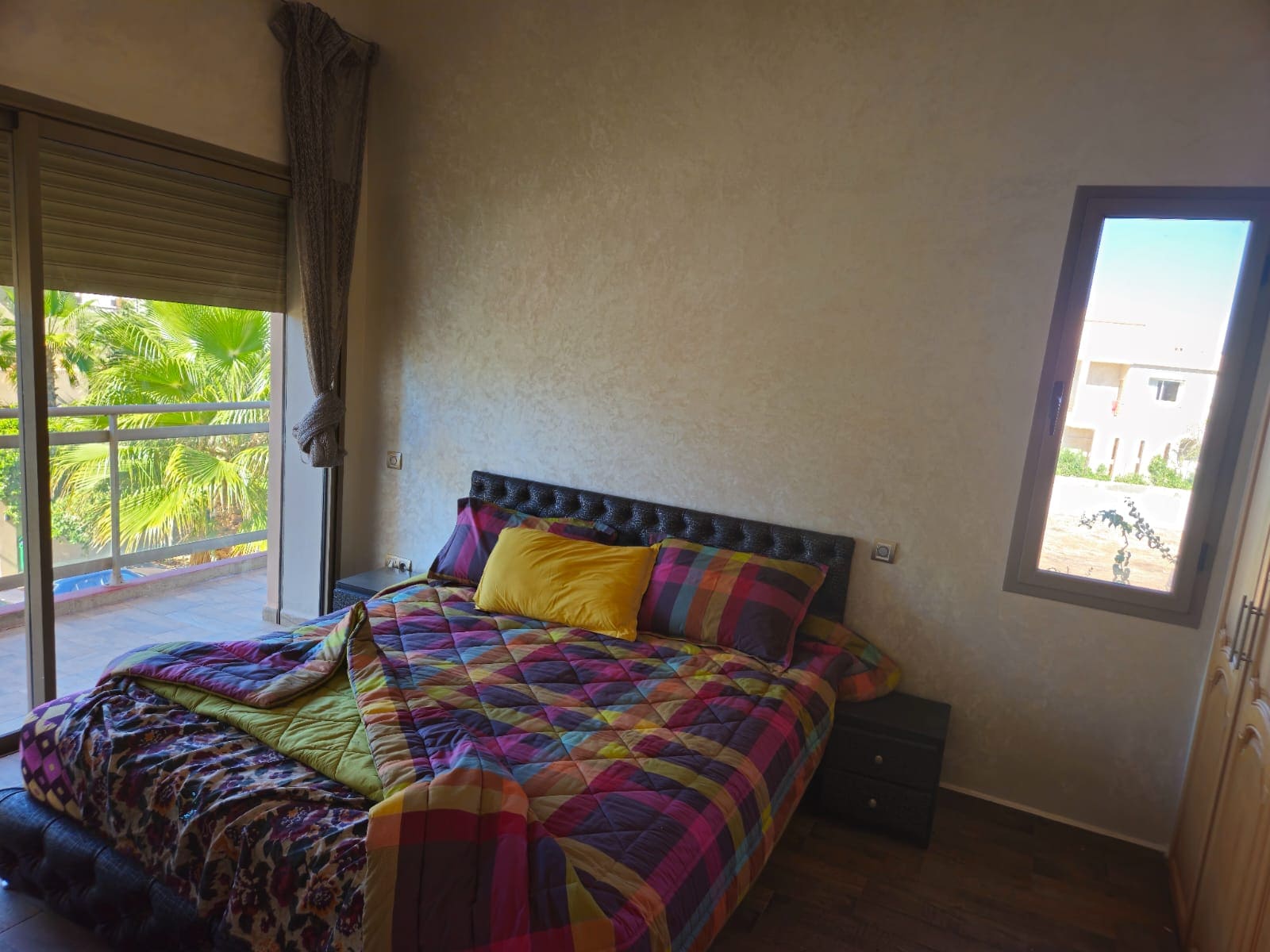 Chambre à coucher d'une villa à louer à Marrakech